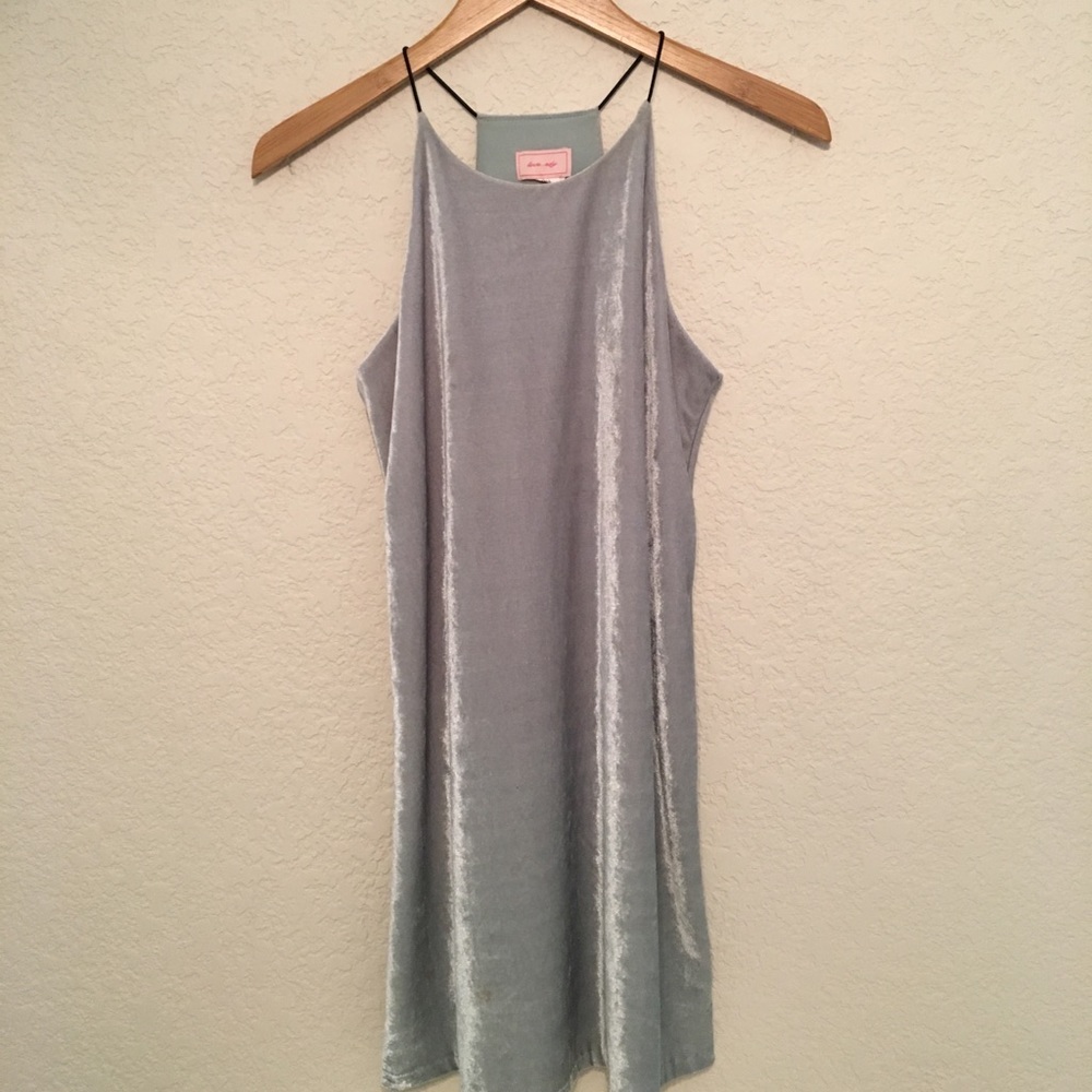 Velvet Mint-Colored Dress